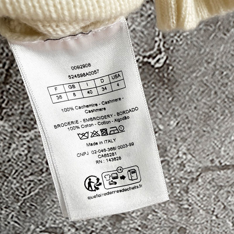 Ladies Cashmere Bow Knit Short Sleeve Top Designer Vintage Luxury Crewneck Letter Embroidery Classic Pullover Party Chic Soft Warm Elegant T-shirt For