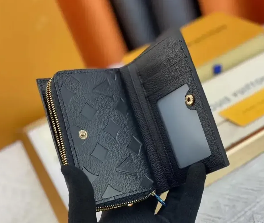 10A Designer wallet Brown flower wallet rosalie victorine Women coin purse card holder keychain Man Designer purse Key CardHolder small wallets travel Clutch Bags