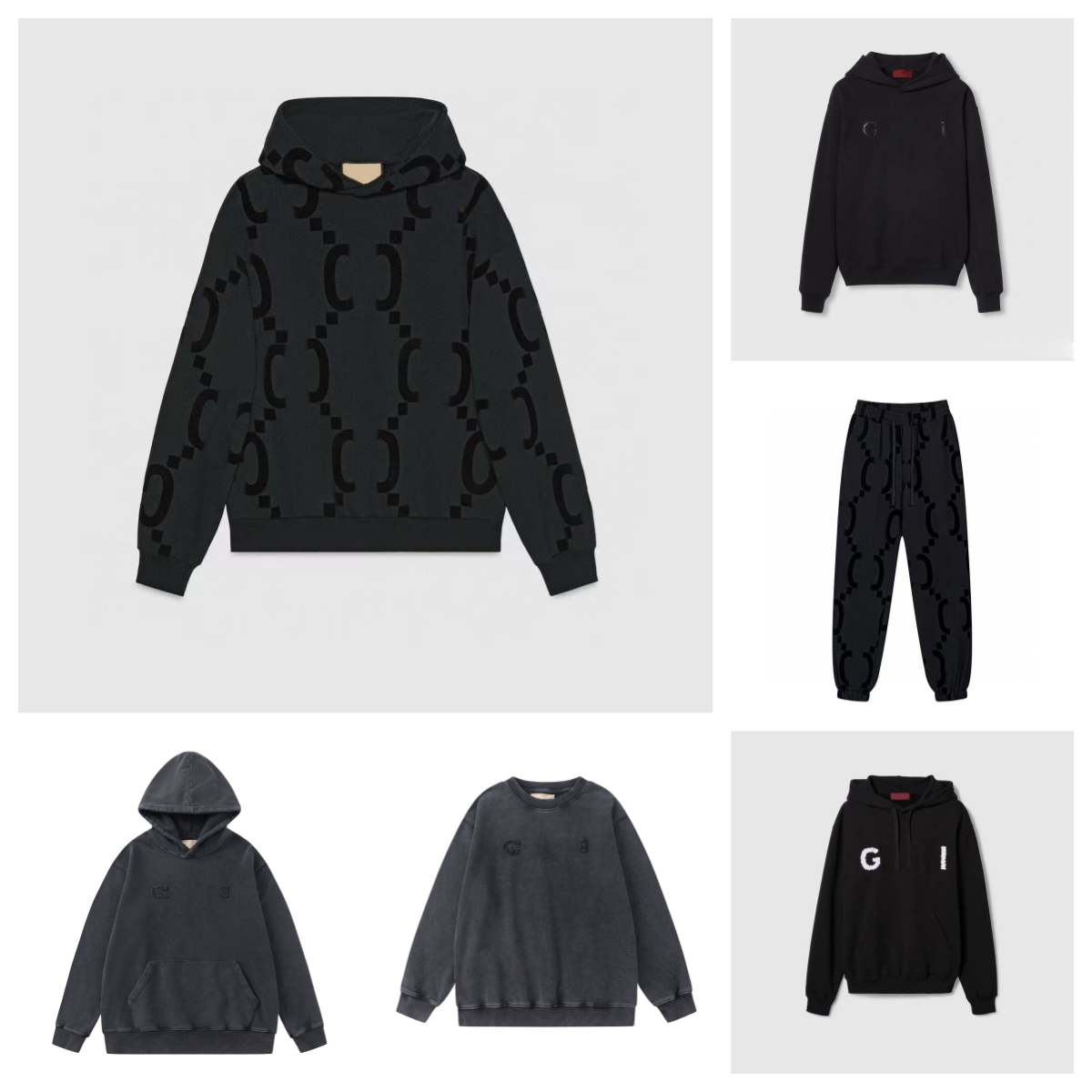 Designer Y2K Men Black Tracksuits Hoodie Pullover Letter Pant Casual Print Sport Sweatpants For Mens Hip Hop Street Cotton Hoodies Hooded Sweatshirts Pants Size S-XL