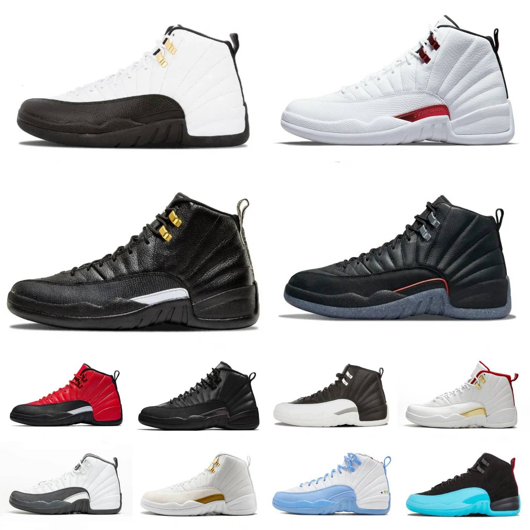 J12 12 Taxi Basketball Shoes Jump Mens Trainers Retroes 12S Brilliant Orange Black The Master Cherry Twist Utility Gamma Blue Outdoor Fiba PlayoffsS Sports Sneakers