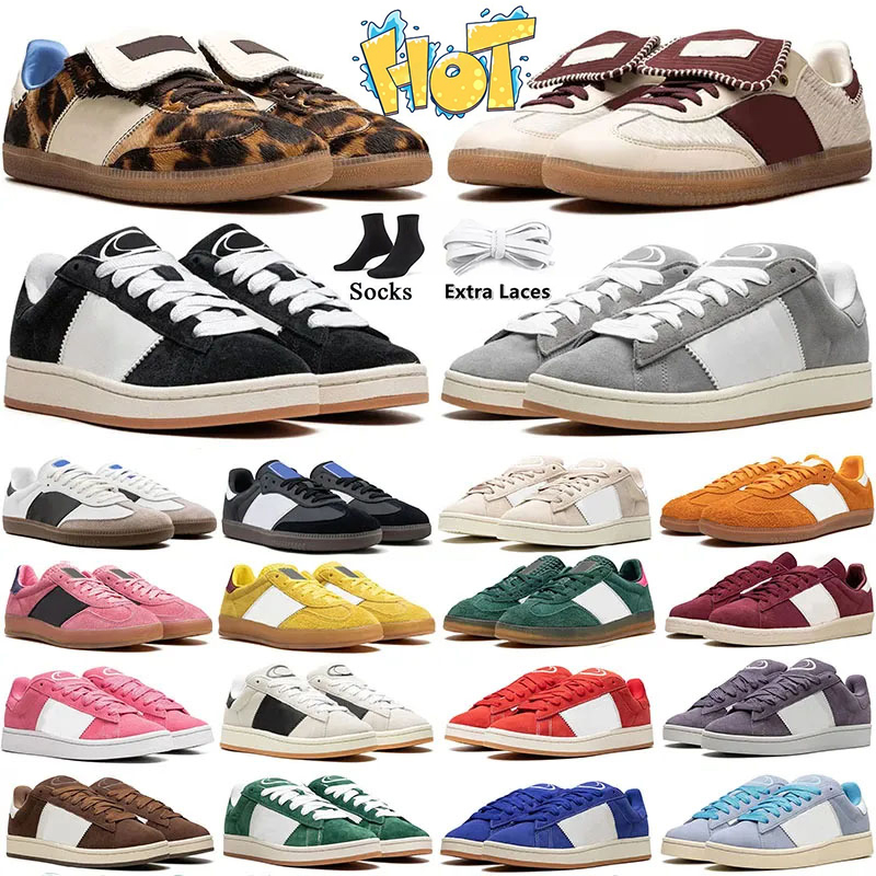 free shipping designer casual shoes leopard print vegan Black White Gum Nylon Silver leather Red cream mens womens trainers outdoor sport sneaker