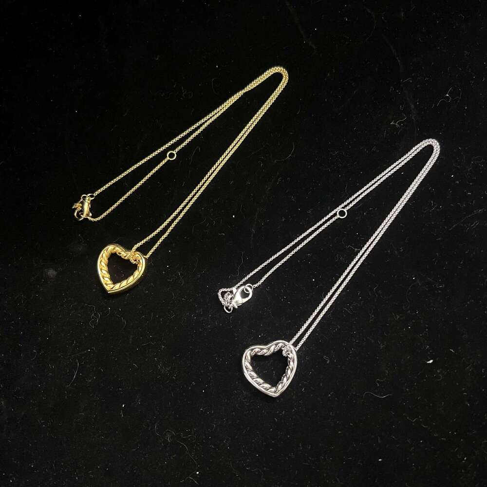 S925 Sterling Silver 2025 New Heart Necklace, Unisex, Fashionable, Trendy, Retro, Classic, Luxurious Jewelry Party Gift 25N1226