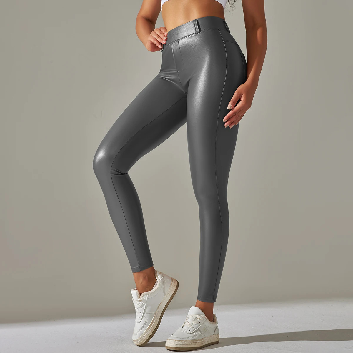 Trendy WOMENS Leggings High Waisted Tight and Sexy Leather Pants Colorful Yoga Pants for Women 251223