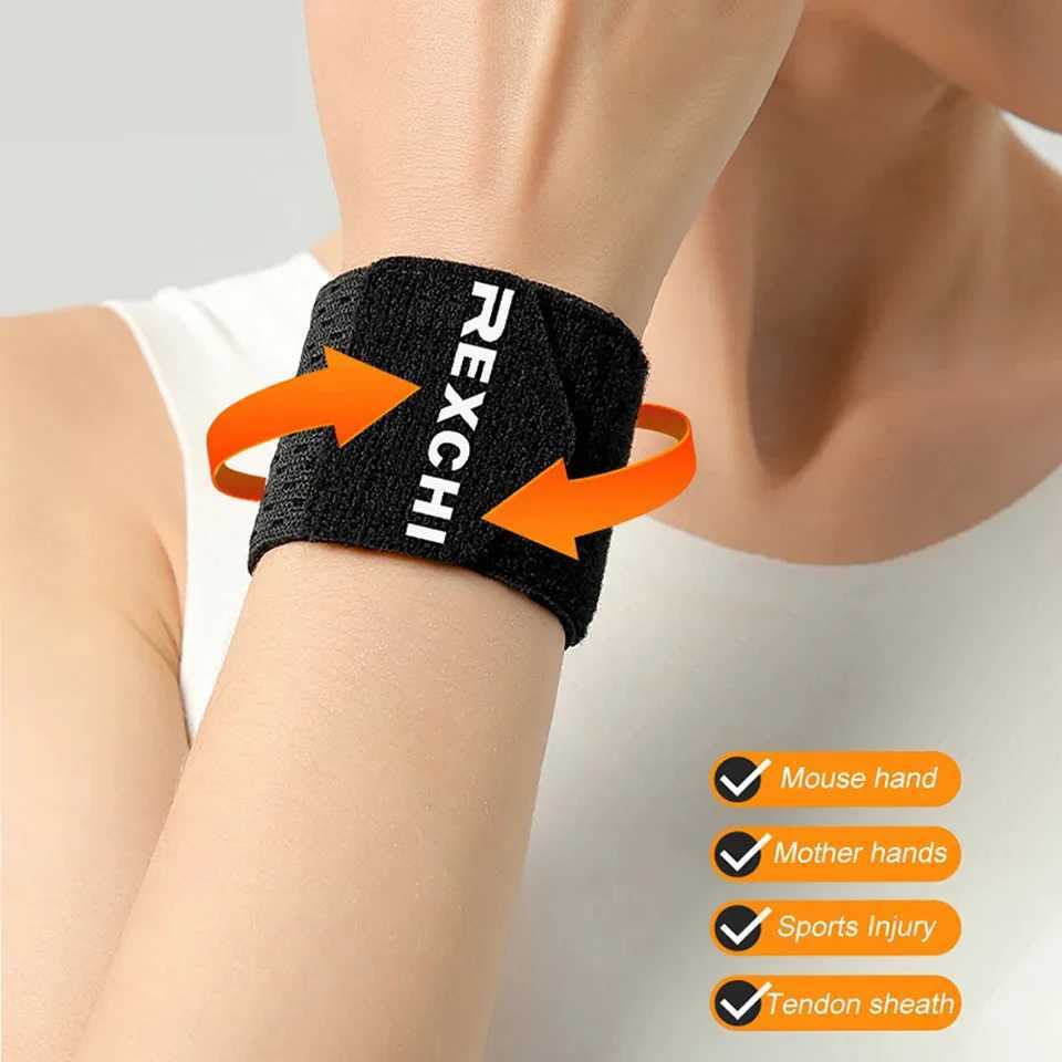 GOBYGO 1/2Pcs Thin Breathable Sports Wrist Wraps Wrap Around Compression Adjustable Elasticity Anti-sprain Wrist Strap Fitness M251226