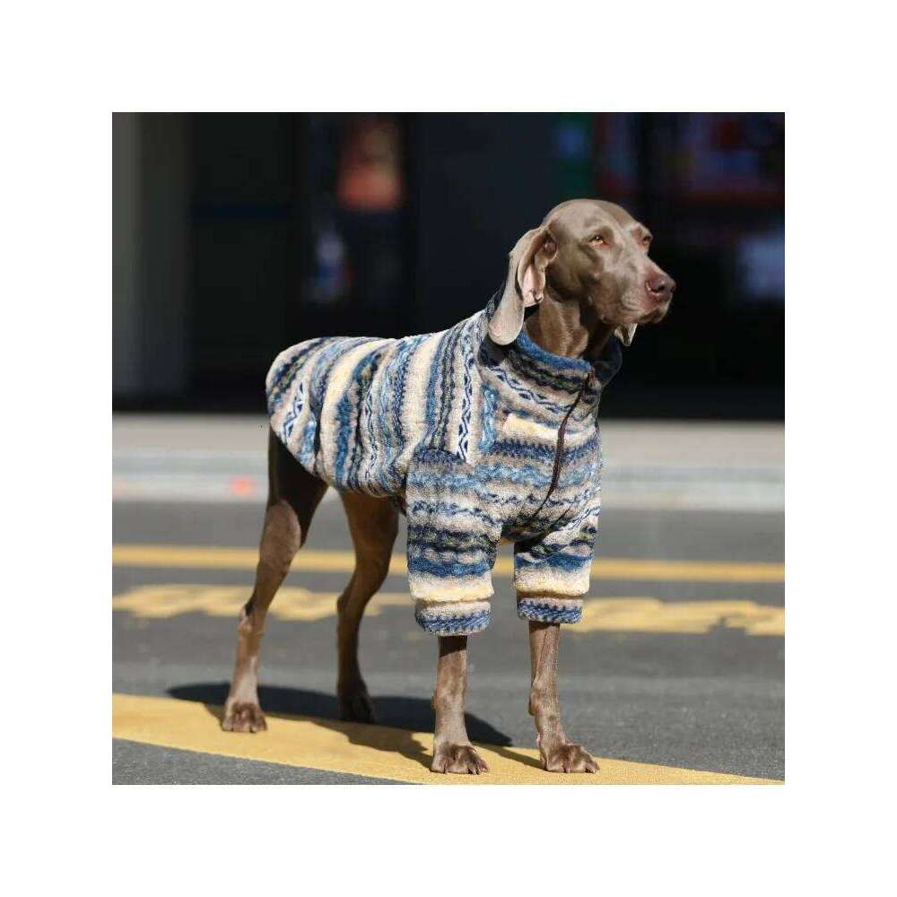 Dog Winter Sweater for Larg Dogs, 2 Legs Warm Fleece Puppy Coat High Collar Jumpsuit, Comfortable Outfit Apparel For Big Breeds 25T1226