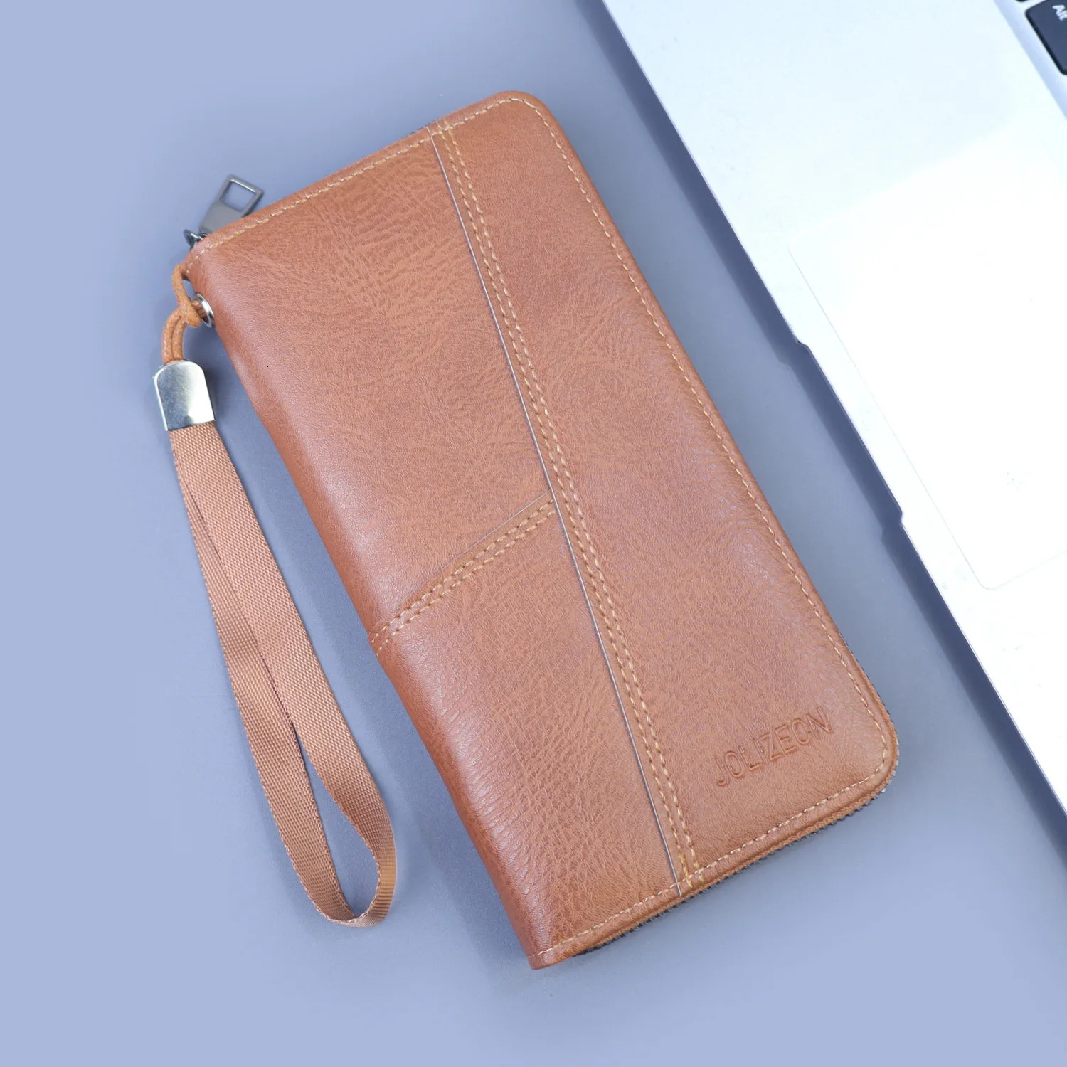 Mens Handbag Multifunctional Zipper Long Wallet Mens Clutch Bag Mobile Phone Bag Large Capacity Wallet 251225