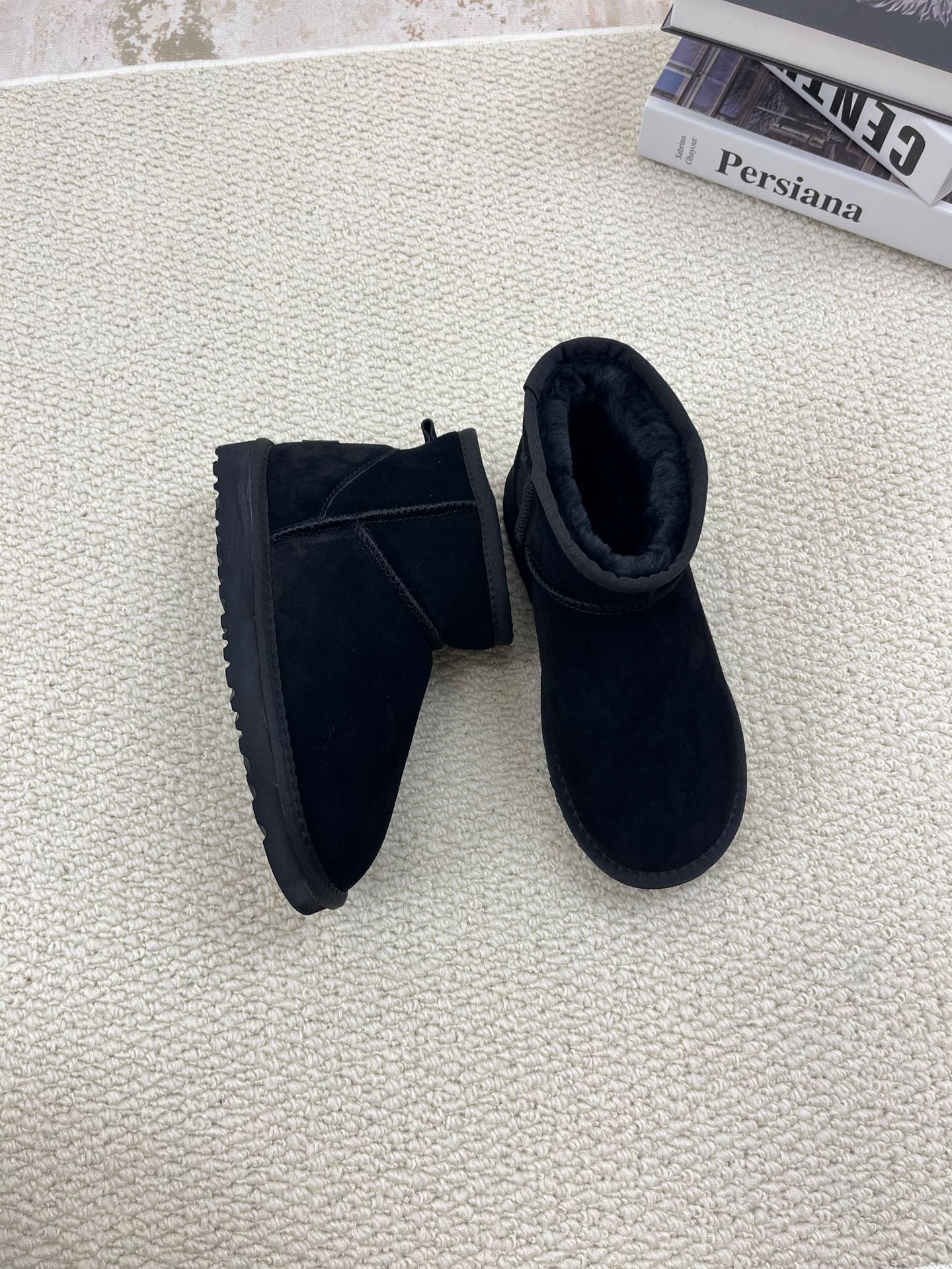 hot free shipping designer shoes Anti slip snow boots autumn and winter new style for wearing velvet toe cover semi trailer women's shoes black g