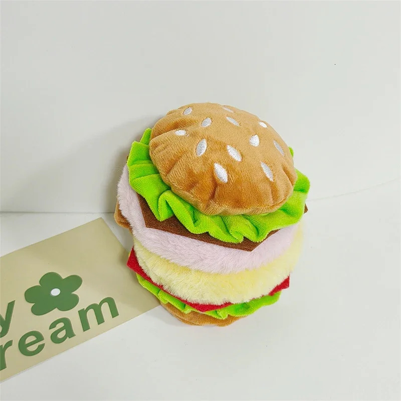 1Pc Funny Hamburger Ear Warmer Fun Plush Earmuffs Men Women Foldable Thickened Student Riding Windproof and Cold Ear Warmer 251225