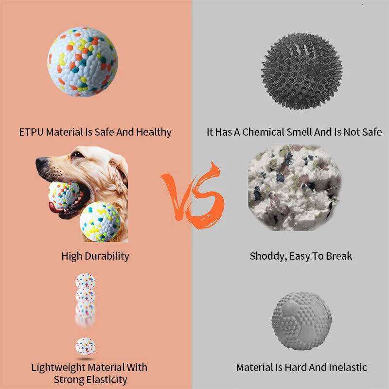 Pet Dog Toy Super Bite Resistant Light Chew ETPU Ball High Elastic Interactive Throwing Flying Toys For Dogs Accessories 25N1226