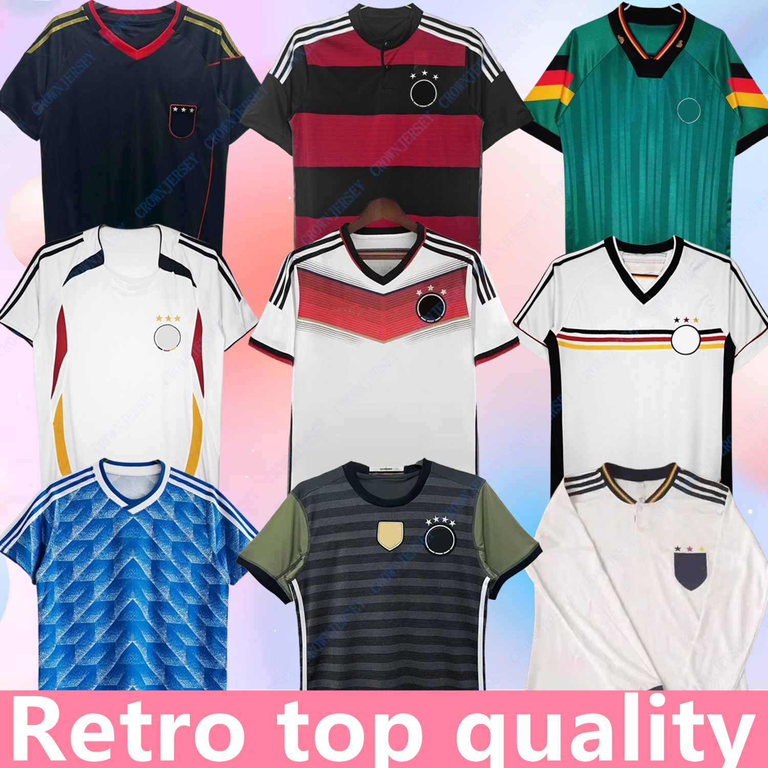 Vintage Germany Soccer Jerseys Retro Littbarski BALLACK MOLLER MULLER KLINSMANN Matthias KALKBRENNER KLOSE REUS HAssler Bierhoff KLOSE shirt 1990 1992 1994 1954