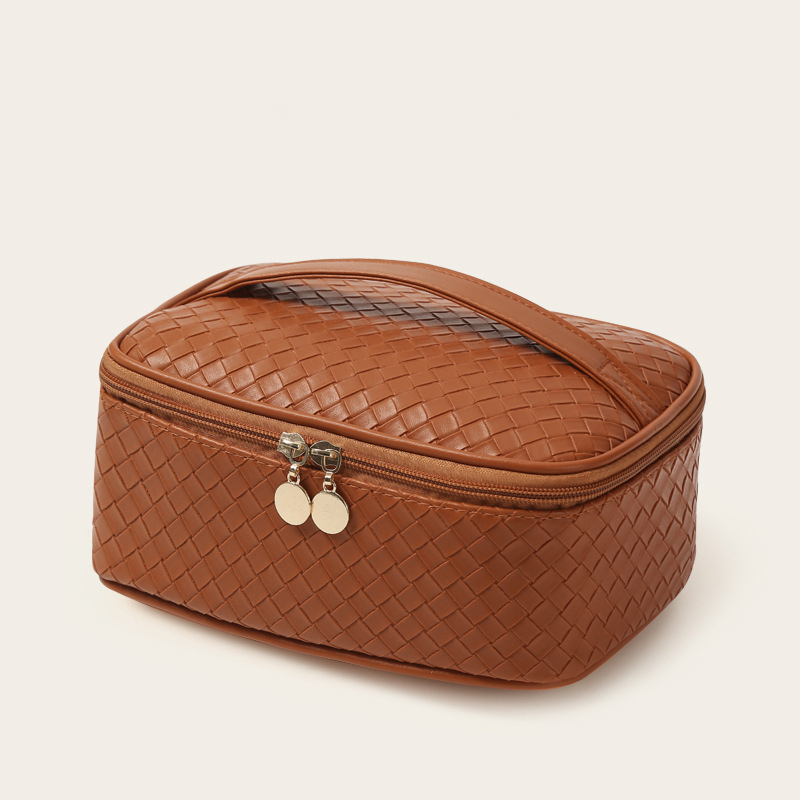 new Vintage light luxury large-capacity hand-held makeup bag for women portable travel skincare product partitioned waterproof toiletries storage bag