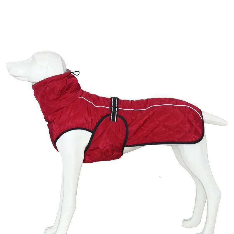 Dog Outdoor Jacket Waterproof Reflective Pet Coat Vest Winter Warm Cotton Clothing for Large Middle Dogs Labrador 25T1226