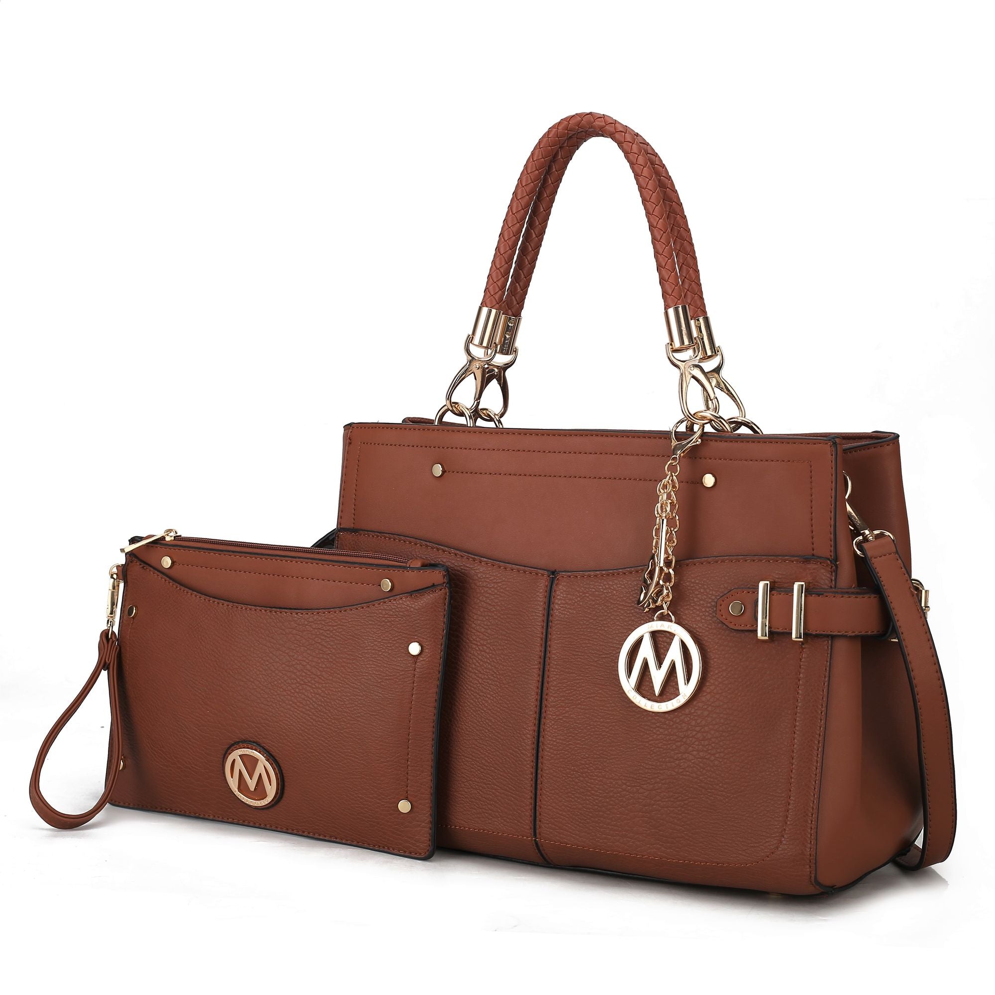 MKF Collection Tenna Satchel Handbag With Wallet Vegan Leather Crossover Womens Purse by Mia K,designer bag,totebag