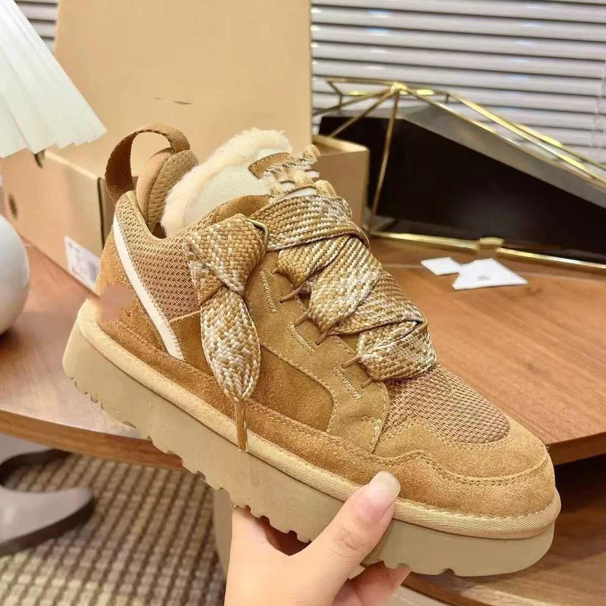 Designer Lowmel Sneakers Trainers Casual Shoes Boots Highmel Tasman Tazz Slippers Womens Baskets Sand Wool Sheepskin Winter Runner Size 36-41