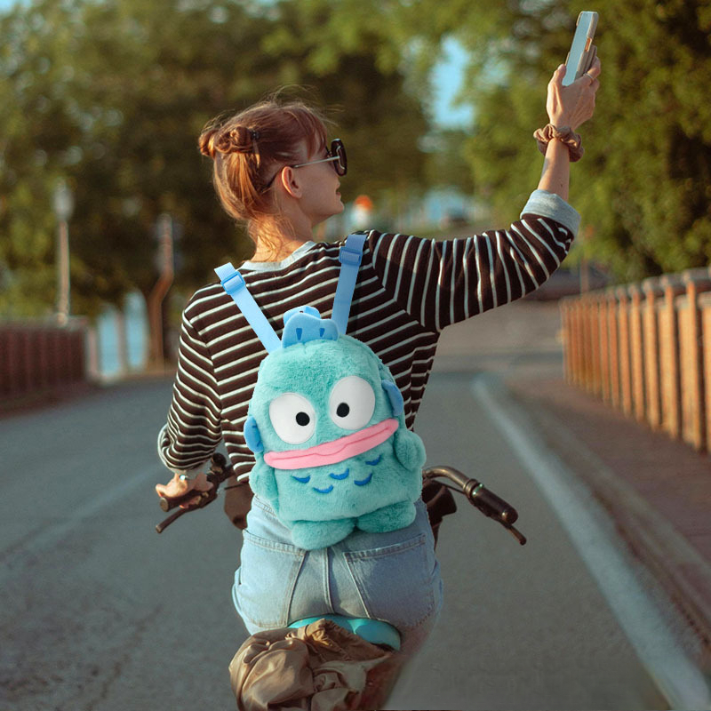 New Hanton Half Fishman Plush Doll Backpack Cute Cartoon Ugly Fish Doll Bag