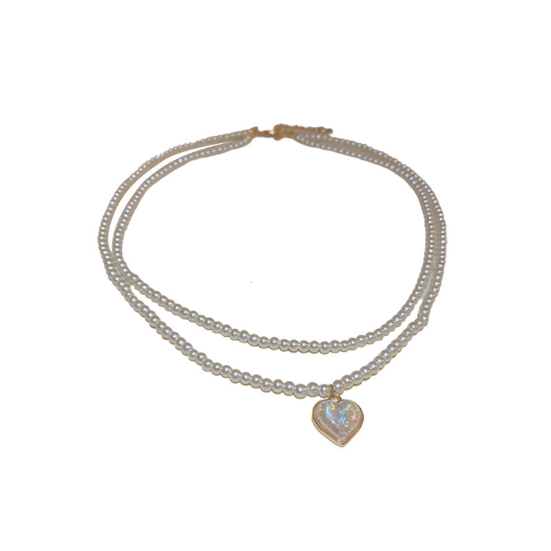 Luxury Creative Design Fashion Jewelry French Style Pleated Pendant Pearl Necklace Light Luxury High-End Clavicle Chain Women's Fashionable Elega