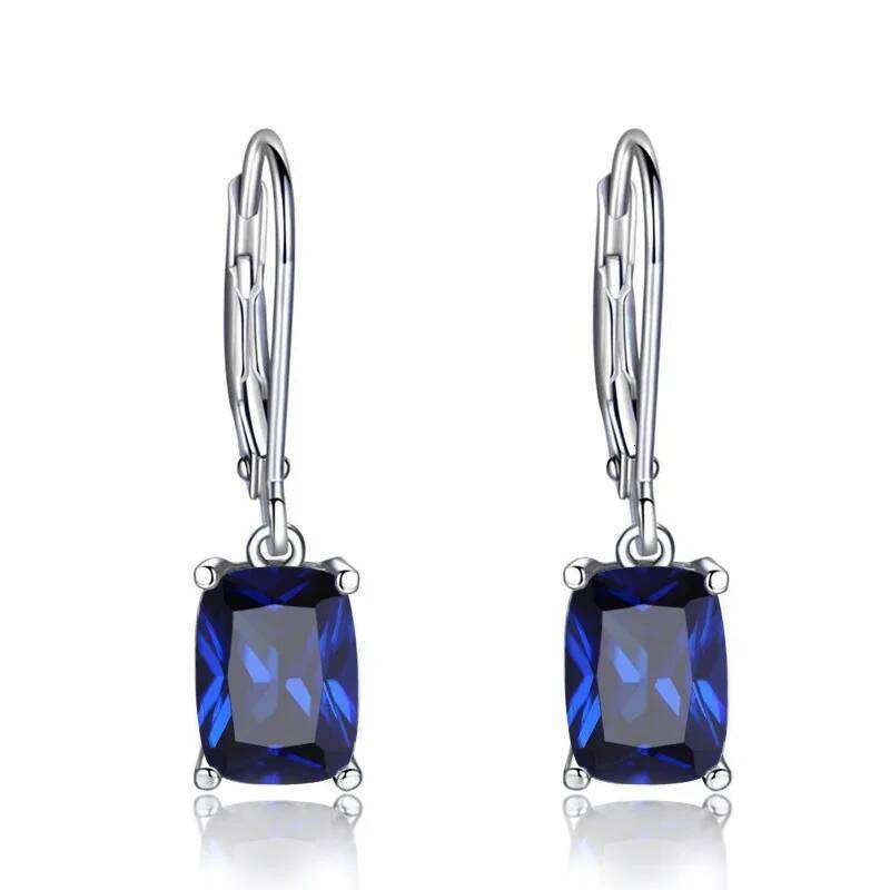 Huitan Luxury Solitaire Colored Cubic Zircon Drop Earrings for Women Simple Elegant Wedding Accessories Gift Hot Trendy Jewelry