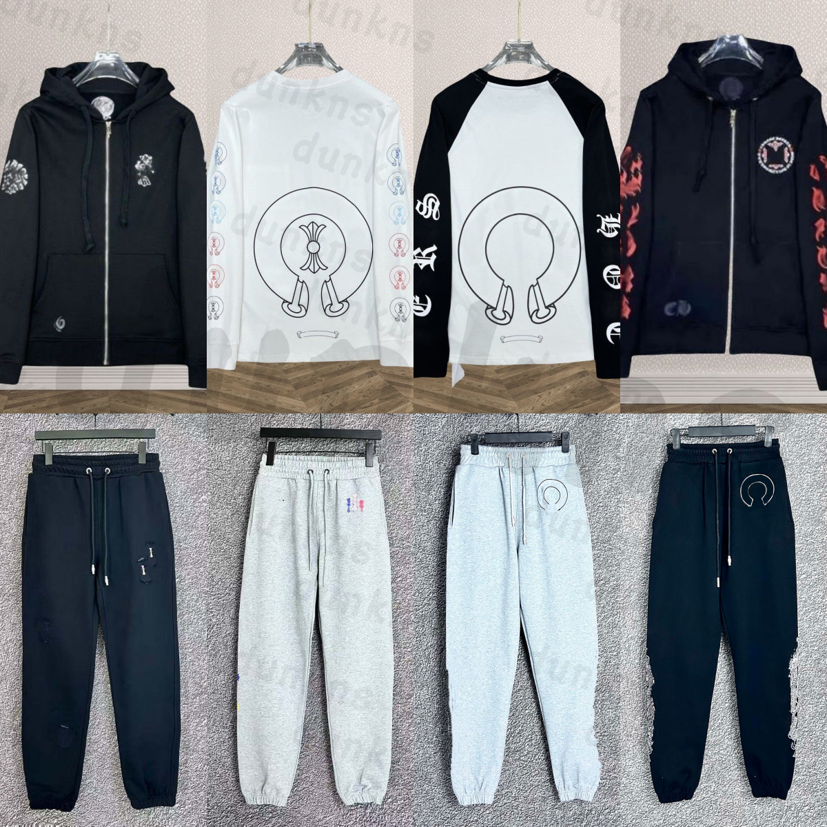 chrome Mens Hoodies Designer Hoodie Long Sleeved T-Shirt Pullover Sanskrit Cross Printed Hooded Sweatshirts Cardigan Men Women Street Casual Zip Up