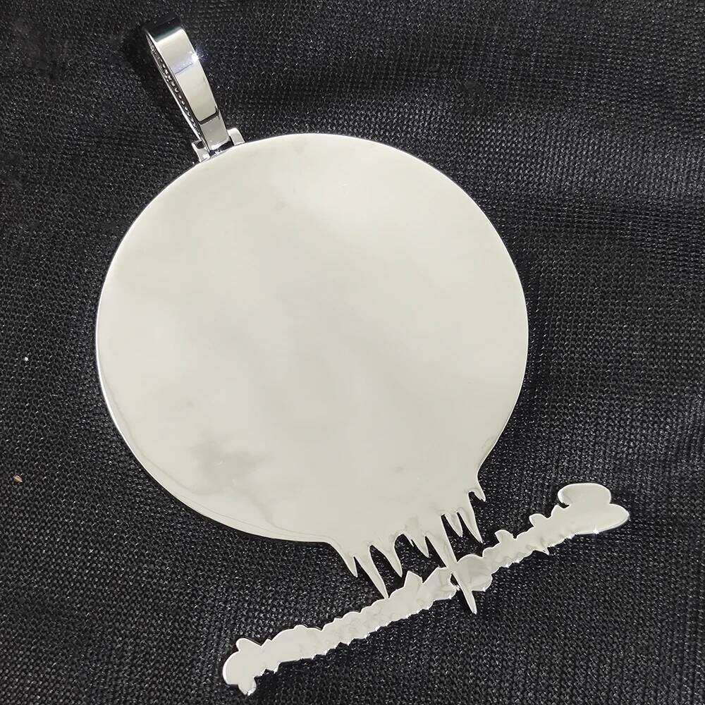 3Inch DIY Custom Name Logo Letter Pendant Fashion Mens 20mm Bail Pendants For Necklace Drop Of Water Hip Hop Jewelry Women