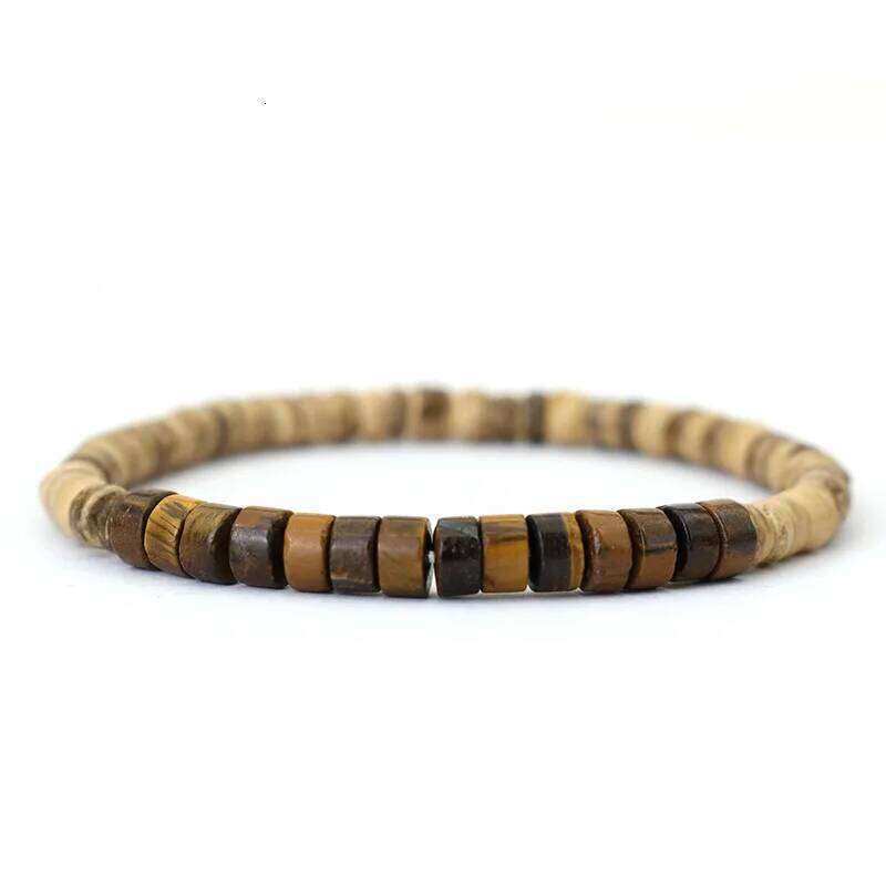 2Pcs Natural Coconut Husk Beads Bracelet Set Grade A Emperor Stone Strand Braslet Outdoor Sports Camping Cycling Accessories 25T1226