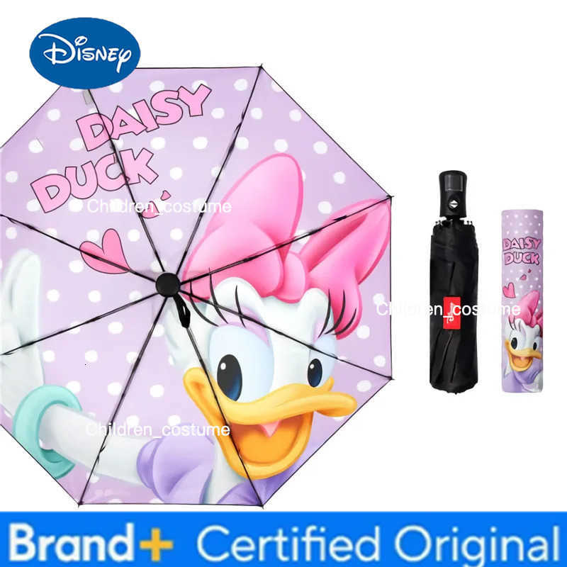 Disney Frozen Automatic Folding Umbrella Rain Women Strong 8K Waterproof Anti UV Sun Umbrellas Outdoor Kids Umbrella H251226