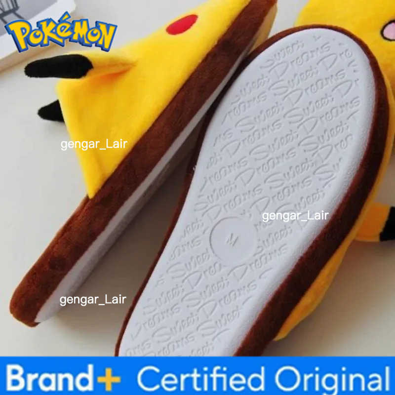 Pokemon Pikachus Slippers Women Soft Home Cotton Slipper Winter Indoor Light Comfort Floor Shoes Cartoon Women Shoes W251226