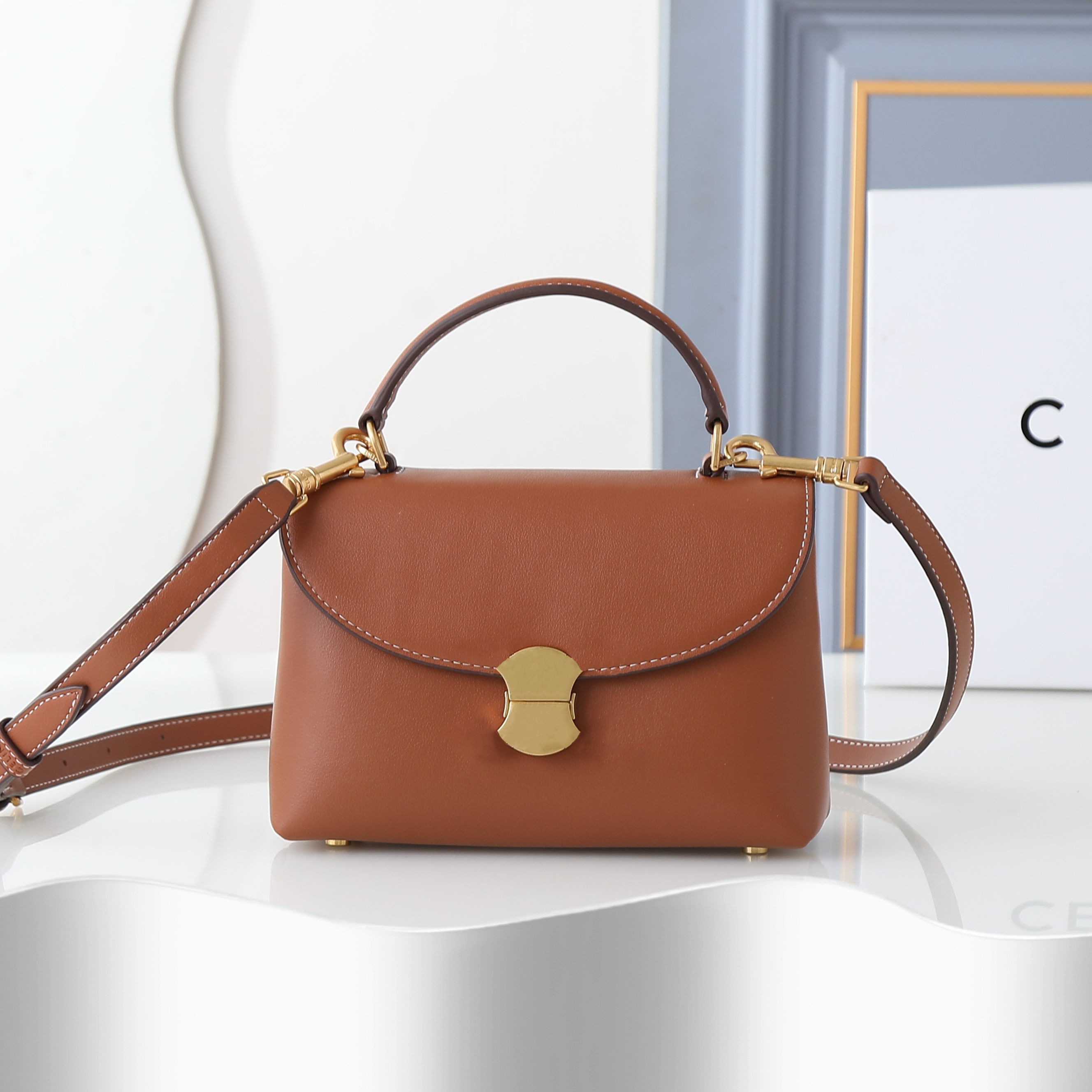 Womens mens TEEN NINO handbags Designer bags Luxury leather Shoulder Bag triomphes metal lock buckle tote bag fashion Clutch crossbody bag lady travel Evening bag
