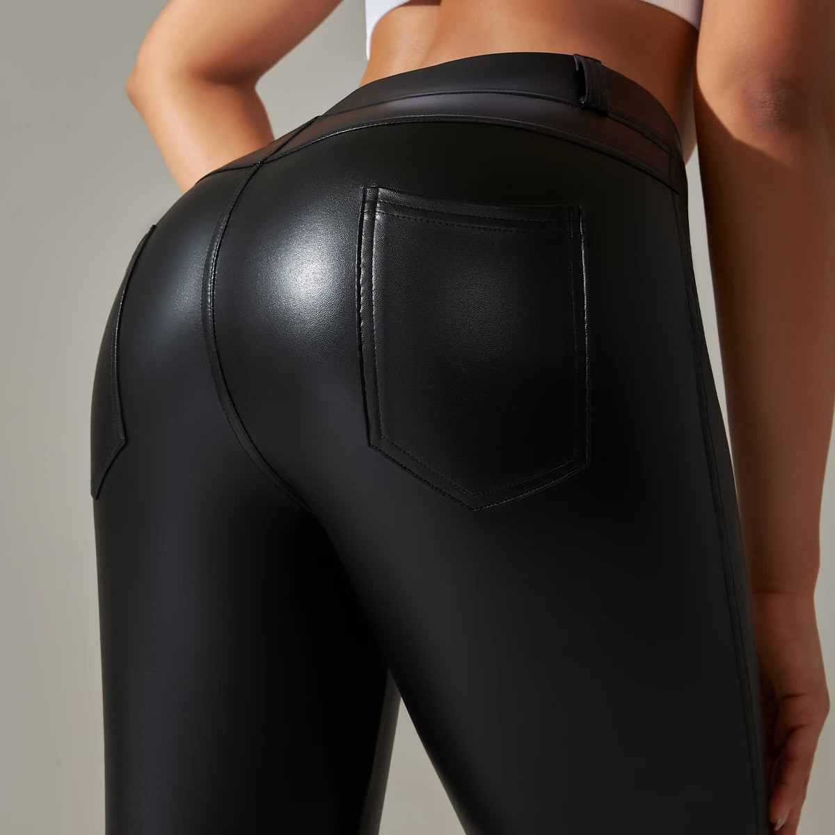 Trendy WOMENS Leggings High Waisted Tight and Sexy Leather Pants Colorful Yoga Pants for Women 251223