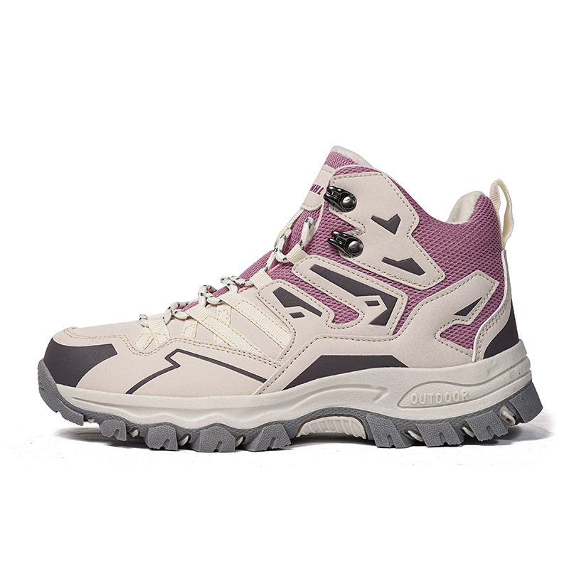 New Autumn Winter Thickened Cotton Women's Couples Mid-top Climbing Off-road Trekking Travel Sports Hiking Shoes