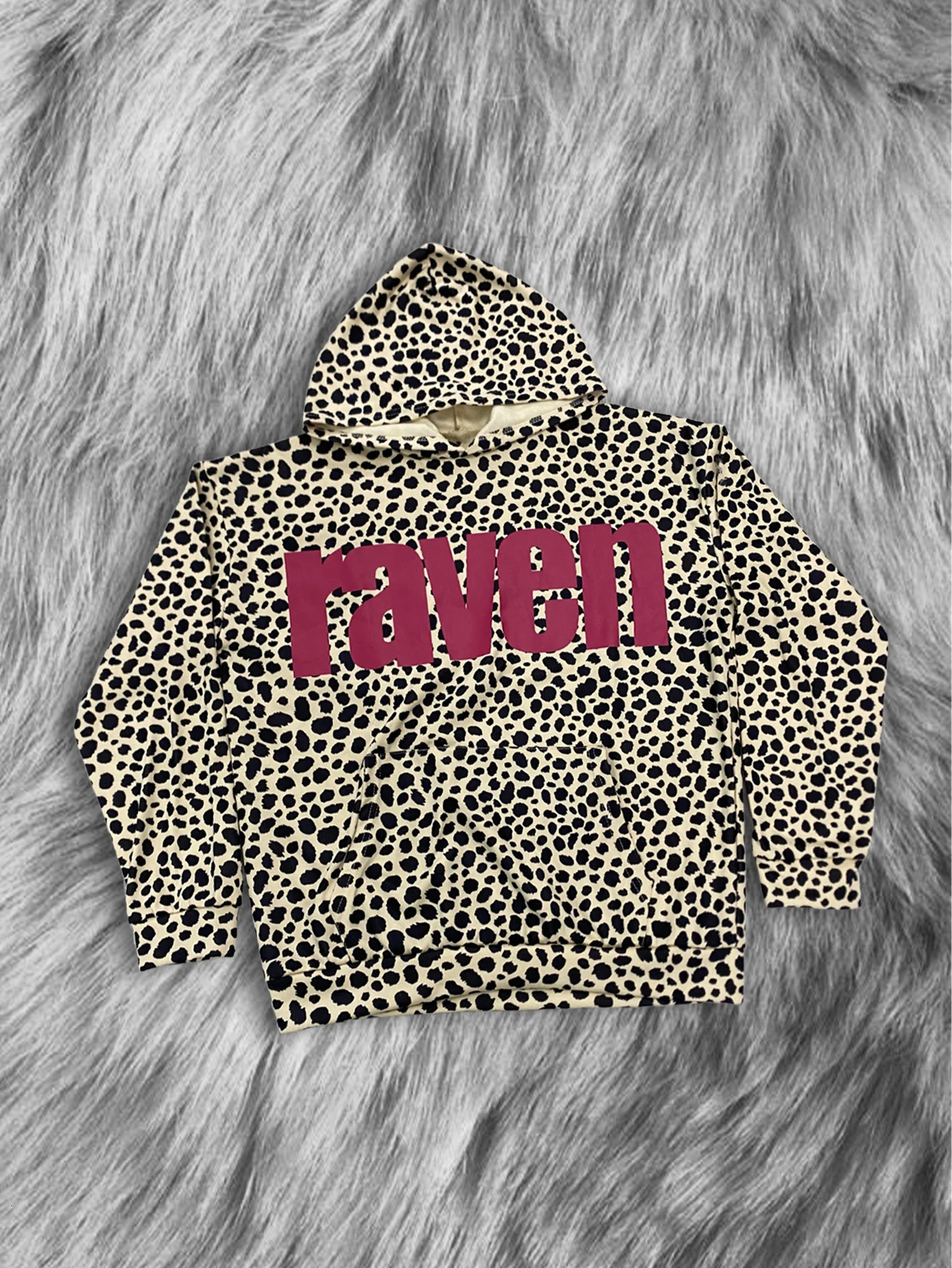 Autumn/Winter Street Retro Leopard Element Letter Printed Hoodie Style Hoodie 251222
