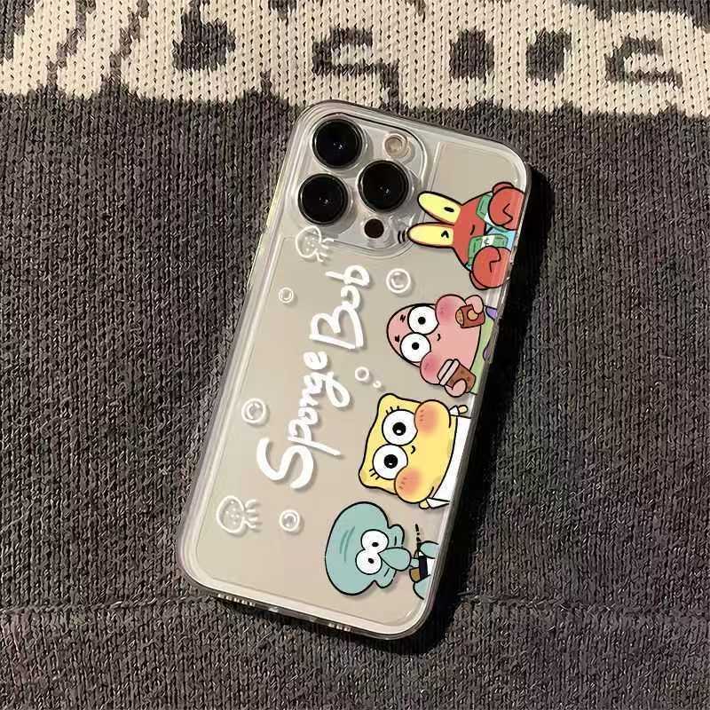 Paipai SpongeBob SquarePants Compatible with 17PRO Apple 16PROMAX/15PRO Phone Case 14 Cartoon 13P