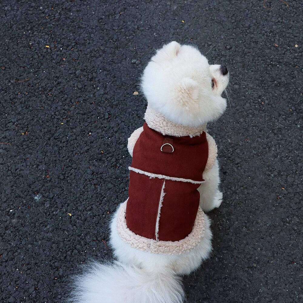 Jackets Warm Plush Dog Vest Soft Fleece Lining Sweater Small dog Cat Cute Puppy for Autumn Winter Cold Weathe 25T1226