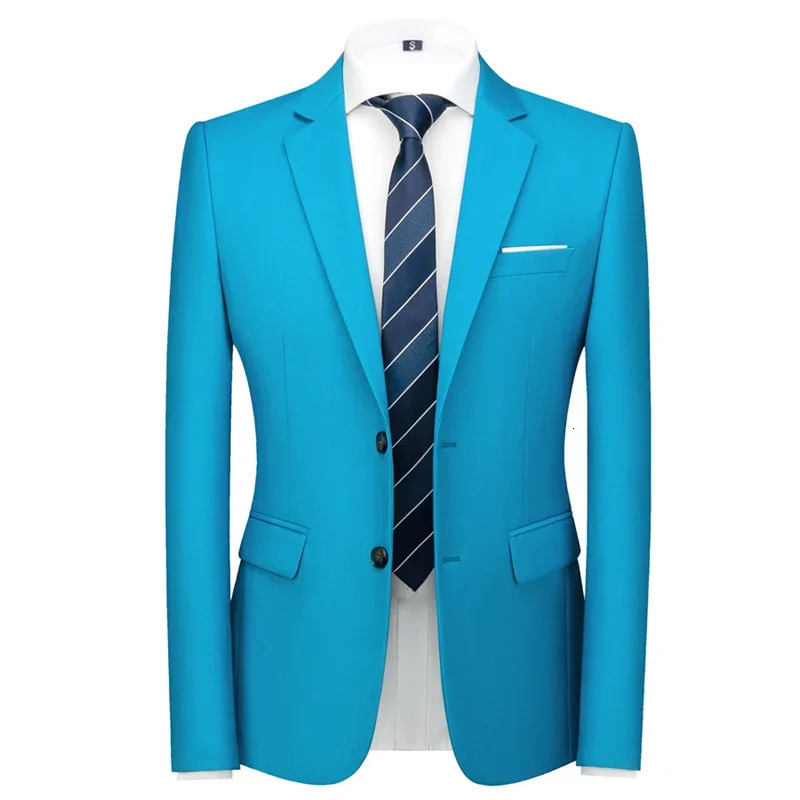16 Colors Suit Jacket Men Slim Fit Business Blazers Formal Office Casual Blazer 6XL Big Size 251226