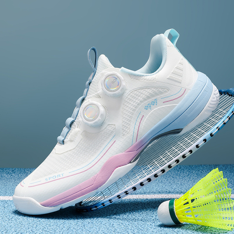New Table Rotating Buckle Badminton for Men and Women Outdoor Sports Running Tennis Training Shoes with Carbon Plate Sole