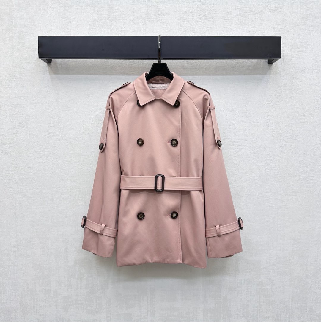 25 Autumn/Winter New Short Windbreaker Double breasted Classic Design