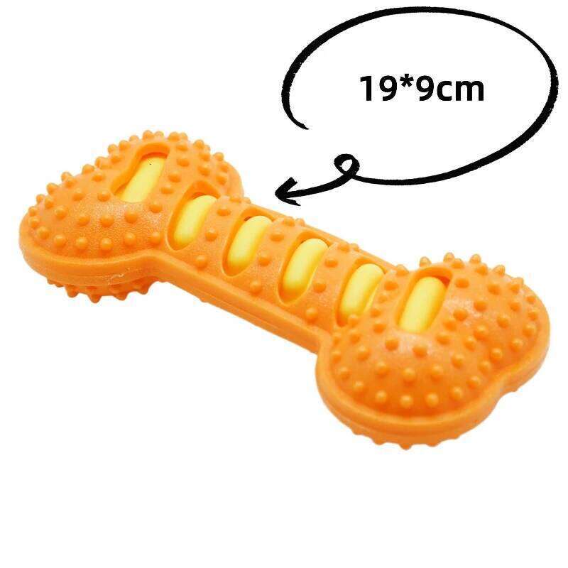 Chew Squeaky Bones Bite-resistant Training Puppy Teeth Cleaning Interactive Massage Toothbrush Dog Toy 25N1226