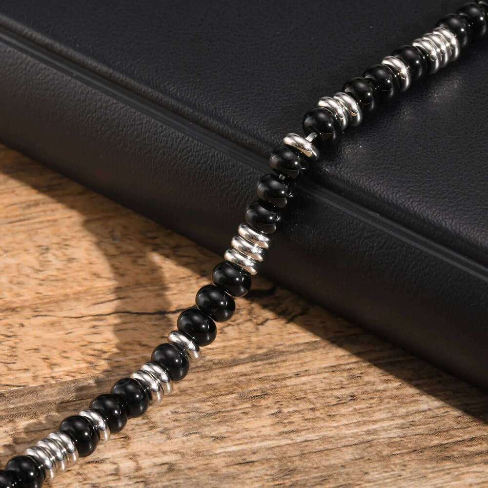 Black Onyx Beaded Bracelets Women Men Classic Tiger Eye Stones Chain Adjustable Wristband For Valentine's Day Gift 25T1226