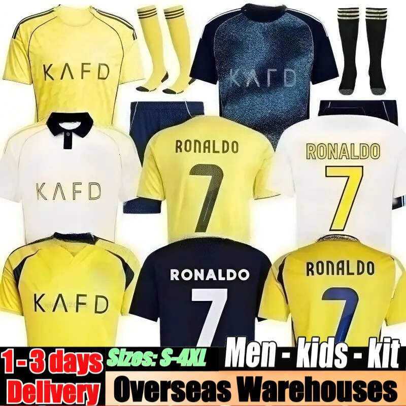 2025 2026 Al Nassr FC Soccer Jerseys Ronaldo CR7 25 26 Home Away Third Gonzalo Martinez Talisca Ghislain Konan Vincent Aboubakar Football Shirt Men kids kit tops