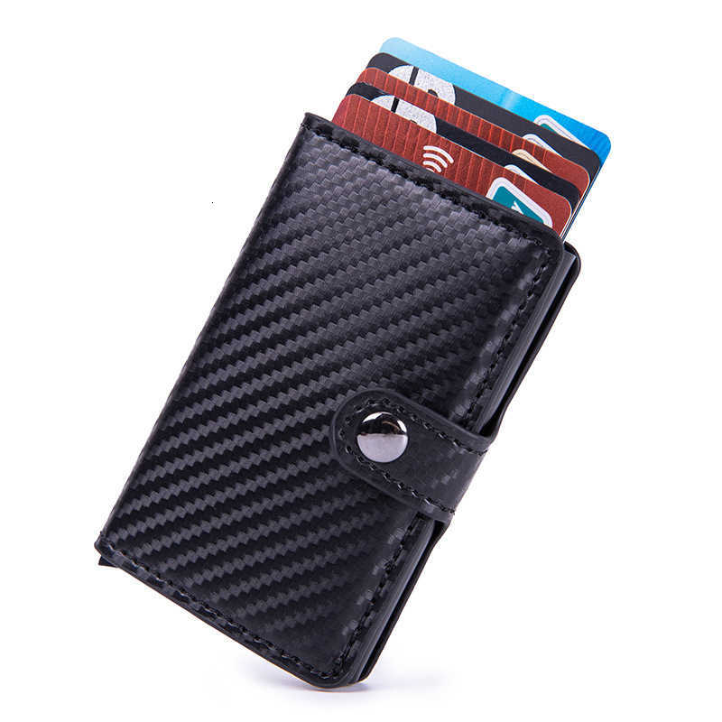 Anti-magnetic and anti-theft card wallet for men, pop-up RFID credit card box, metal multi-card slot card caseT251226