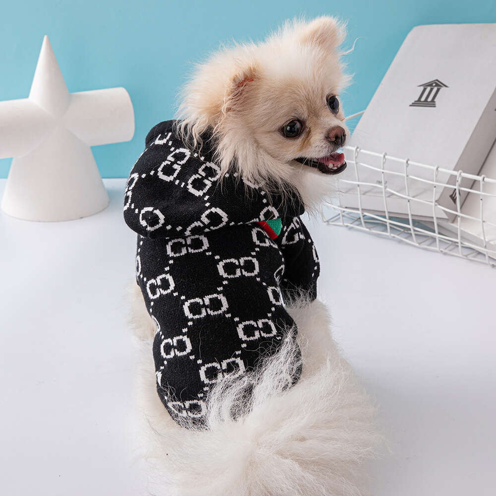 Trendy Brand Hooded Sweater Fashion Designer Luxury Dog Clothes Yorkshire Terrier French Bulldog Pet Supplies