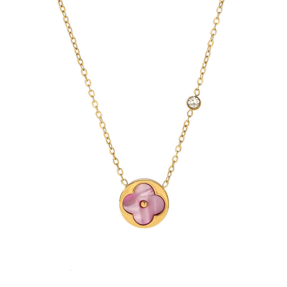 Four-Leaf Clover Mother-of-Pearl for Women, Versatile Design, Exquisite and High-End Lucky Clover, Light Luxury, Niche Style, Elegant Necklace