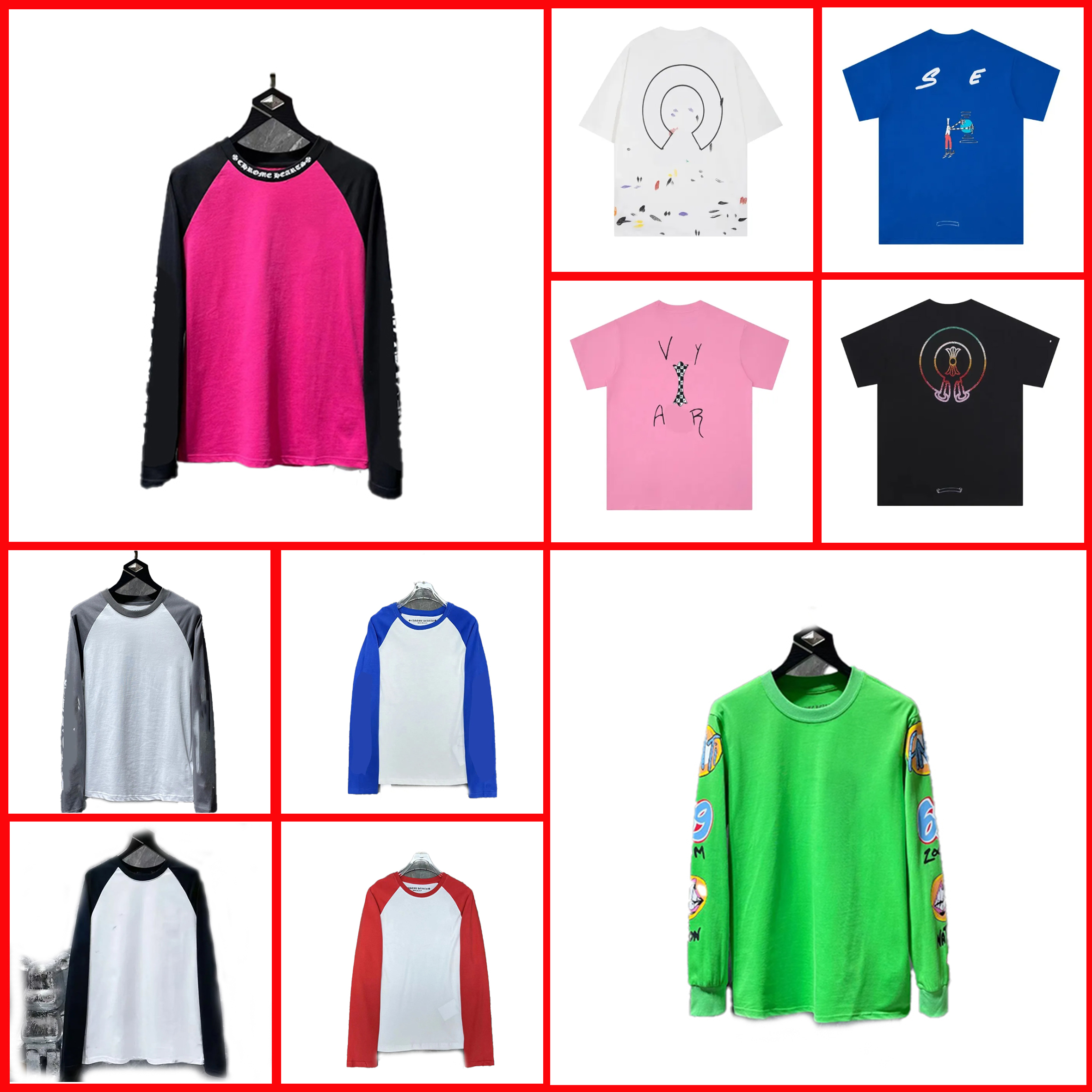 chrome Designer T-Shirt Fashion Designer Mens Heats Printed Cotton Casual Cross CH Tees Short Sleeve Hip Hop Streetwear Lightweight And Breathable size s-xl