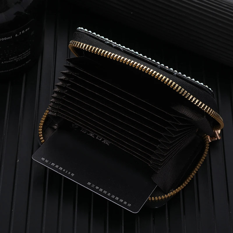 Women Card Storage Bag Stylish Coin Purse Rhinestone Small Wallet for Women Zipper Change Card Holder Wallets 251225