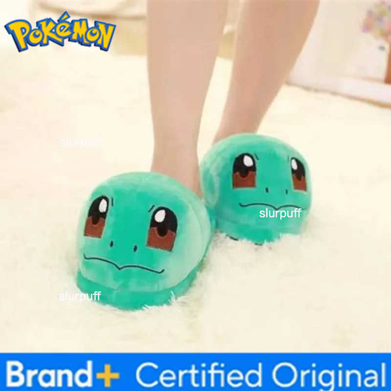 Pokemon Pokmon Cartoon Pikachu Plush Cotton Anime Shoes Shallow Velvet Slippers Sewing Shoes Parent-Child Couple Cute Furry Slippers W251226