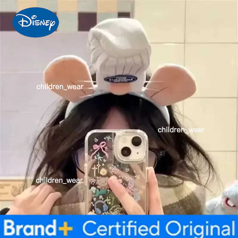 Disney Kawaii Ratatouille Cartoon Hairband Cute Plush Doll Headband Wide-Brimmed Hairpin Mouse Ears Headdress Girl Kids Birthday Gift H251226