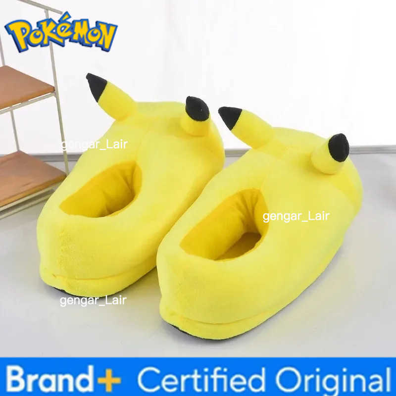 Pokemon Pikachus Game Peripheral Kawaii Home Shoes Home Slippers Cute Winter Warm Indoor Slippers Gift W251226