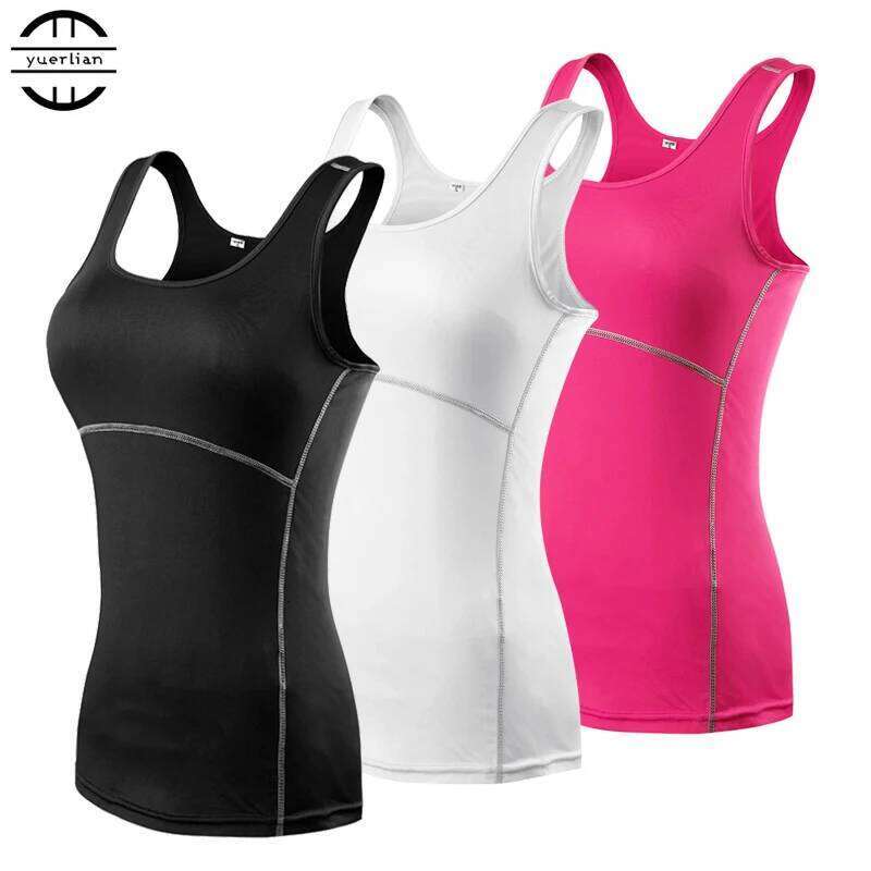 New Tops Women Sexy Gym Sportswear Vest Fitness tight woman clothing Sleeveless Running shirt Quick Dry White Yoga Tank Top 25T1226