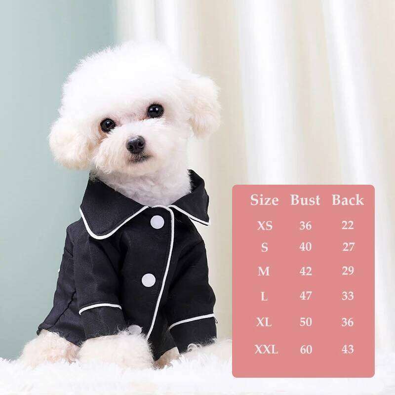 Black Dog Pajamas Autumn Winter Puppy Shirt Sleepwear Floral Jumpsuit Elegant Kitten Pet Clothing for Chihuahua Yorkshire 25T1226