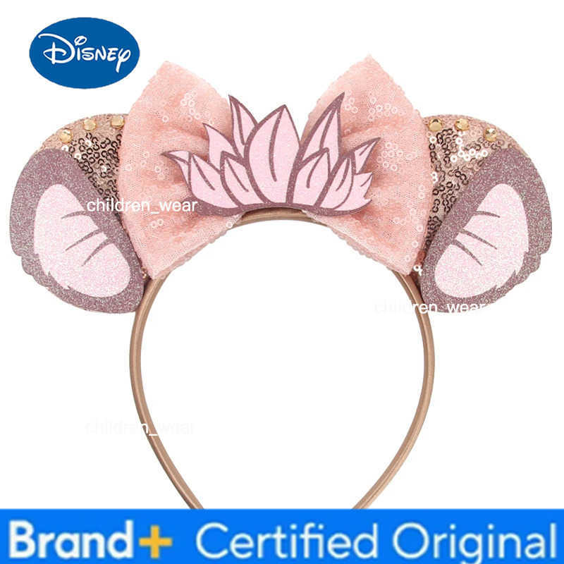 Disney New Cinderella Ears Headband Glitter Rhinestones Princess Minnie Mouse Bow Hairband Party Girls Cosplay Hair Accessories H251226