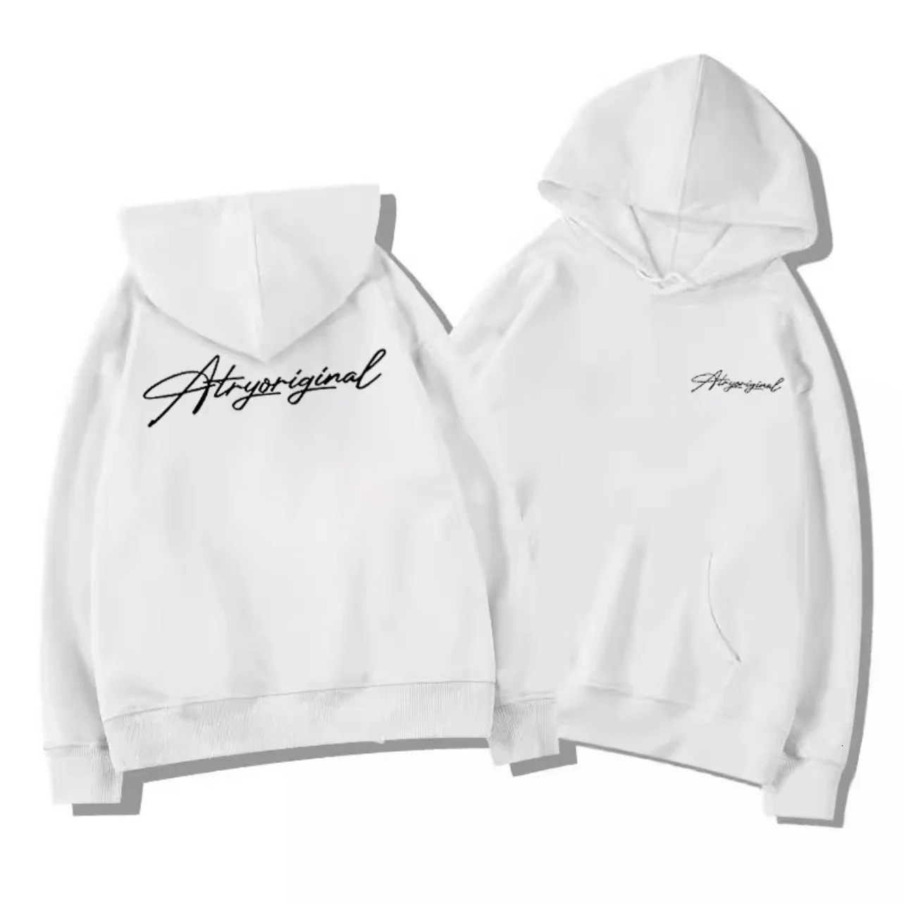 White-gray letter printed hooded sweatshirt for men and women 25 autumn-winter fashion loose casual Y2K top mens tracksuit 251222